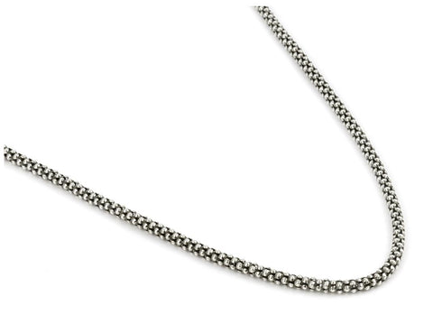 .925 Sterling Silver Oxidized 2.4mm Coreana Chain, <b>size: 16</b>