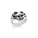 .925 Sterling Silver Mens Skull Ring, <b>size: 10</b>