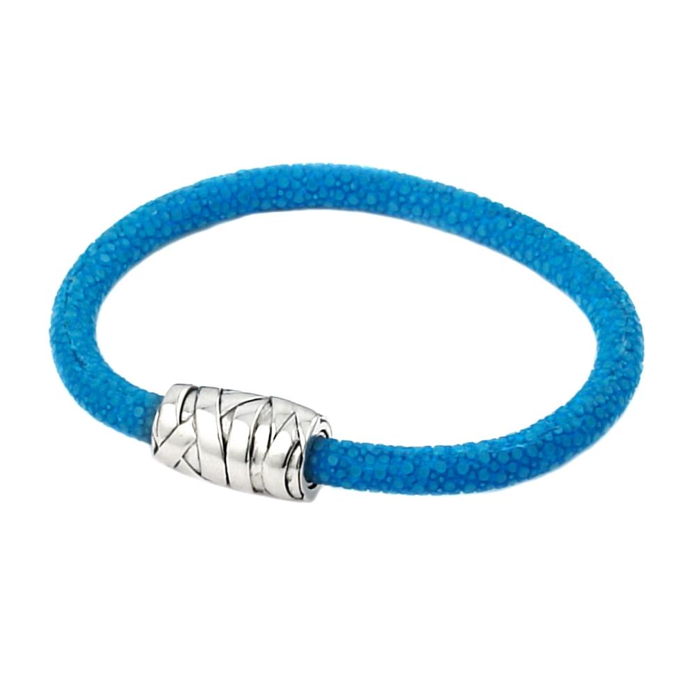 .925 Sterling Silver Stingray Turquoise String Design Bracelet, <b>size: Tqs</b>