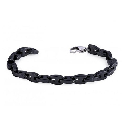 Black Ceramic High Polished A-link Bracelet