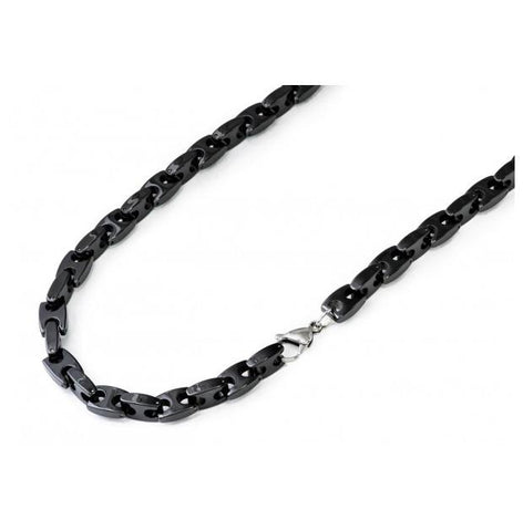 High Polish Black Ceramic H-link Chain Designer Chain