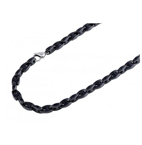 High Polish Black Ceramic A-link Chain Designer Chain