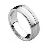 Cobalt Ring High Polish Domed Center With Flat Brushed Sides 8mm, <b>size: 10</b>