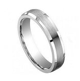 Cobalt Ring Brushed Center With Shiny Beveled Edge 5mm, <b>size: 10</b>