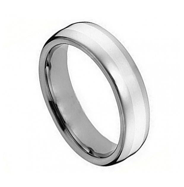 Cobalt Ring Polished Shiny With Brushed Center 5mm