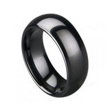 Black Ceramic Classic Domed Ring High Polished 7mm, <b>size: 10</b>