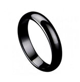 Black Ceramic Domed Ring High Polished 5mm, <b>size: 10</b>