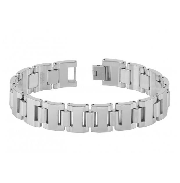 Tungsten Carbide High Polished Heavy Designer Link Bracelet