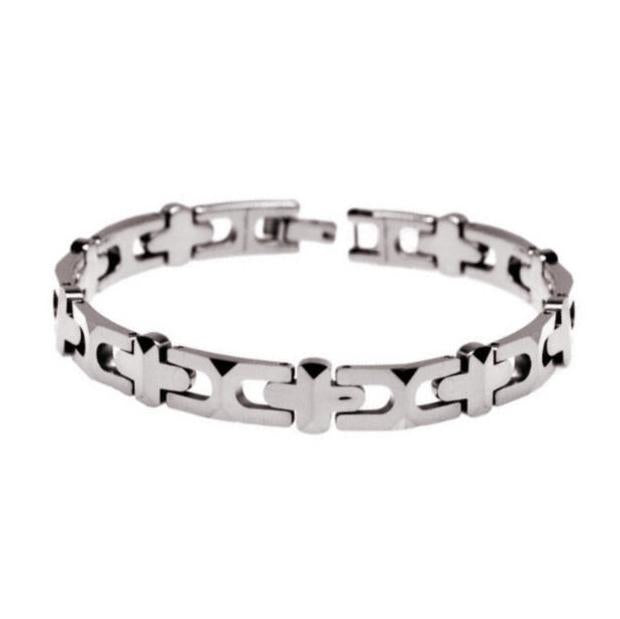 Tungsten Carbide High Polish H-link Bracelet