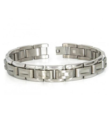 High Polished & Brushed Finisht Titanium Bracelet