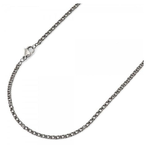 Titanium High Polished Double Curb Chain Link