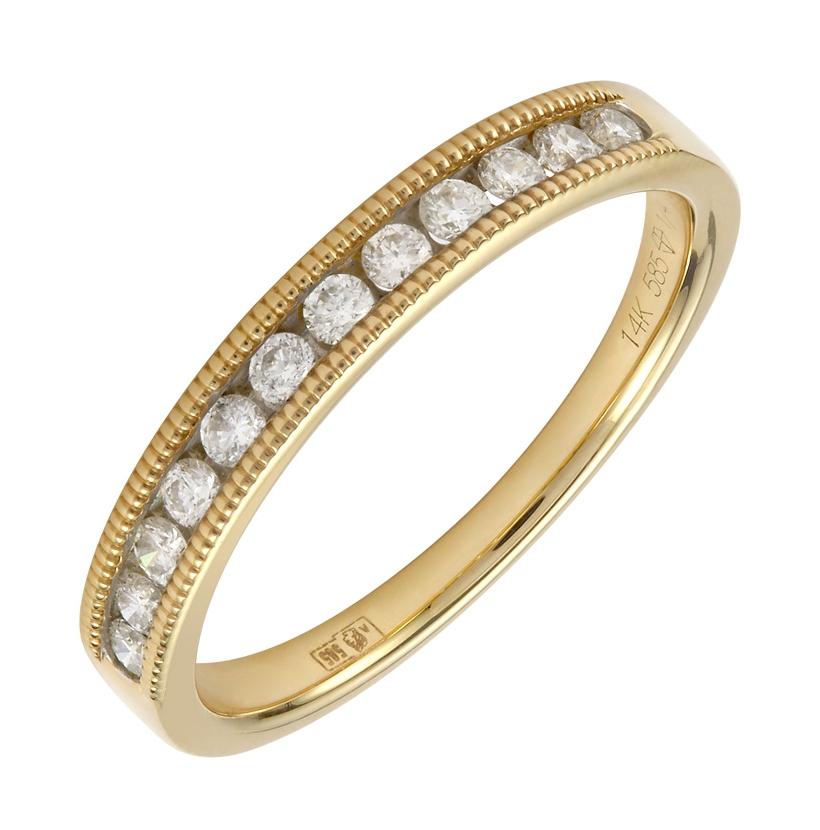 0.24 Ctw Diamond 14k Yellow Gold Round Shape Womens Diamond Ring