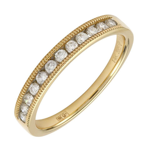 0.24 Ctw Diamond 14k Yellow Gold Round Shape Womens Diamond Ring