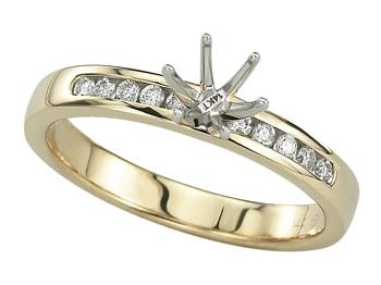 0.14 Ctw Diamond 14k White Gold Round Shape Wedding Engagement Ring