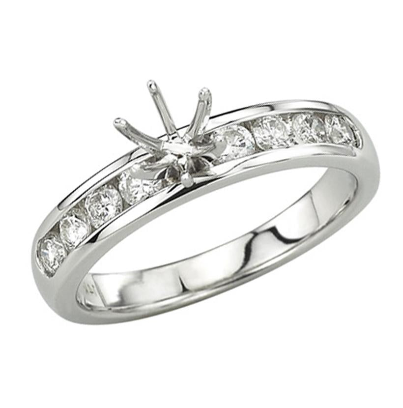 0.5 Ctw Diamond 14k White Gold Round Shape Wedding Engagement Ring
