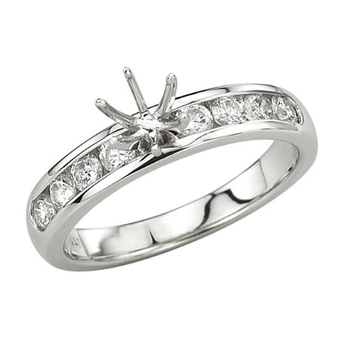 0.5 Ctw Diamond 14k White Gold Round Shape Wedding Engagement Ring