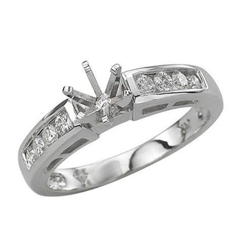 0.32 Ctw Diamond 14k White Gold Round Shape Wedding Engagement Ring