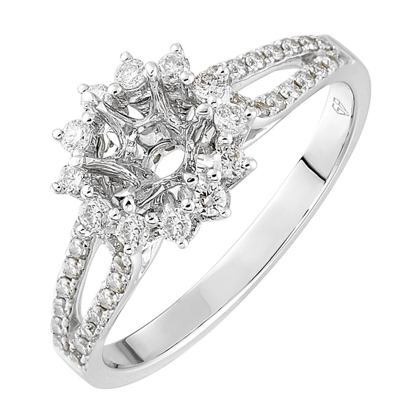 14k White Gold Womens Wedding Engagement Ring