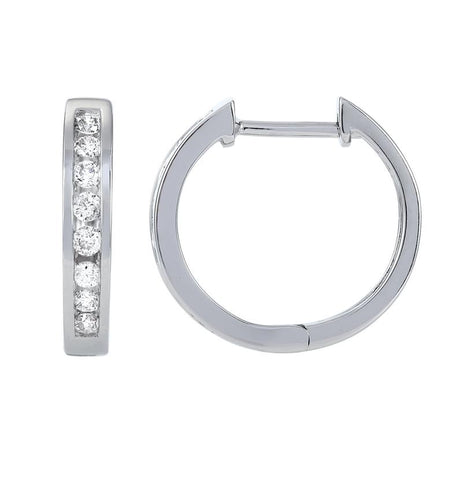 0.24 Ctw Diamond 14k White Gold Round Shape Womens Diamond Earrings