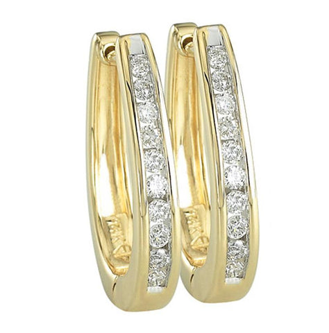 0.32 Ctw Diamond 14k Yellow Gold Round Shape Womens Diamond Earrings