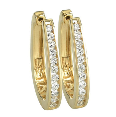 0.76 Ctw Diamond 14k Yellow Gold Womens Diamond Earrings