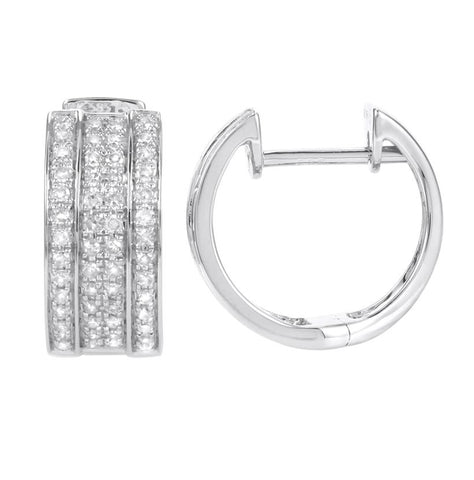 0.32 Ctw Diamond 14k White Gold Round Shape Womens Diamond Earrings