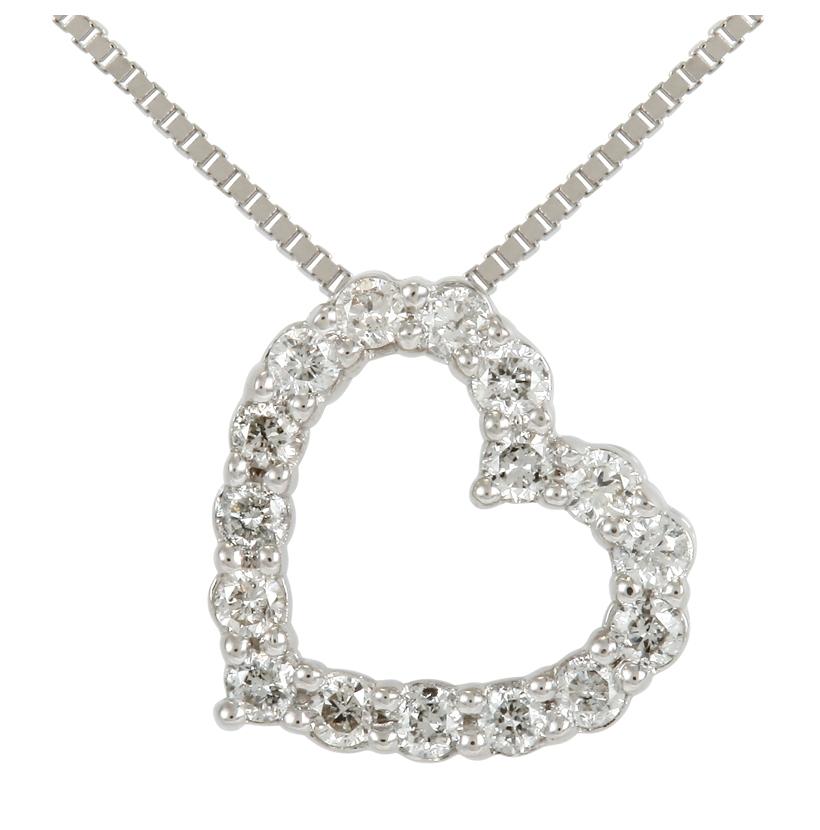 0.14 Ctw Diamond 14k White Gold Round Shape Womens Diamond Necklace Pendant With 16 Inch Chain