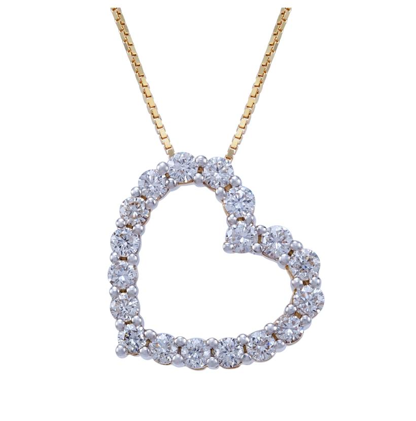 0.49 Ctw Diamond 14k Yellow Gold Round Shape Womens Diamond Necklace Pendant With 16 Inch Chain