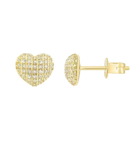 0.25 Ctw Diamond 14k Yellow Gold Round Shape Womens Diamond Earrings