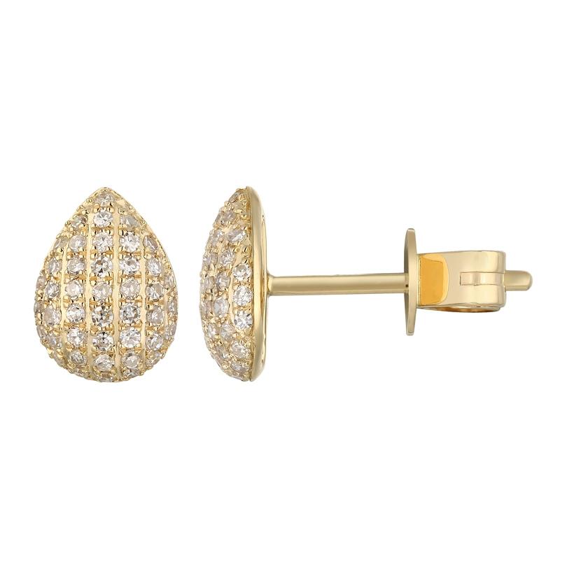 0.25 Ctw Diamond 14k Yellow Gold Round Shape Womens Diamond Earrings