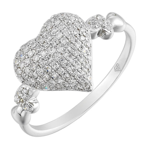0.3 Ctw Diamond 14k White Gold Round Shape Womens Diamond Ring