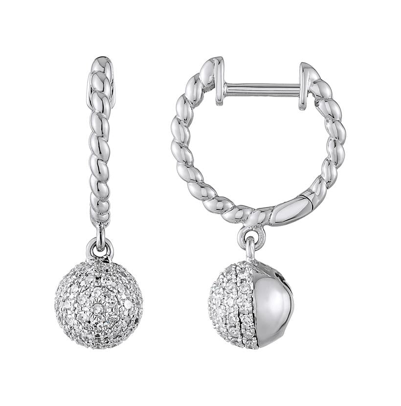 0.3 Ctw Diamond 14k White Gold Round Shape Womens Diamond Earrings