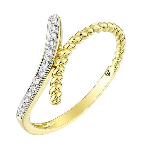 0.05 Ctw Diamond 14k Yellow Gold Womens Diamond Ring