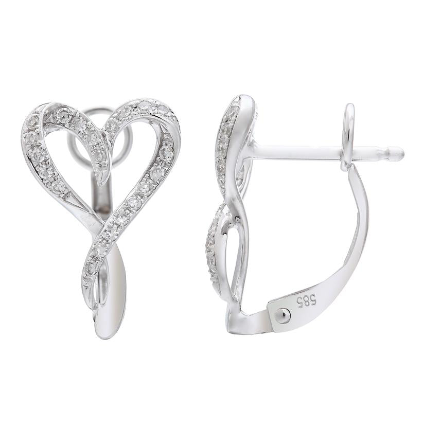 0.13 Ctw Diamond 14k White Gold Round Shape Womens Diamond Earrings