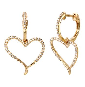 0.2 Ctw Diamond 14k Yellow Gold Round Shape Womens Diamond Earrings