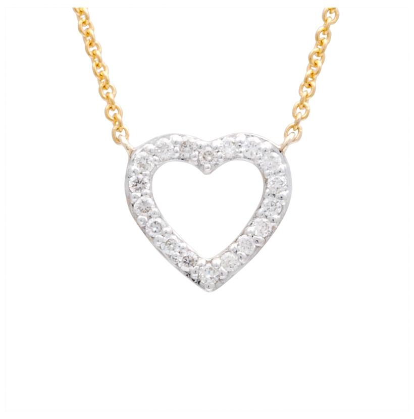 0.09 Ctw Diamond 14k Yellow Gold Round Shape Womens Diamond Necklace