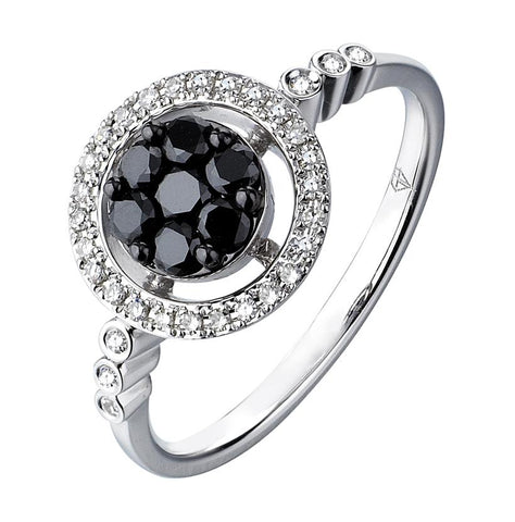 0.38 Ctw Diamond 14k White Gold Round Shape Womens Diamond Ring