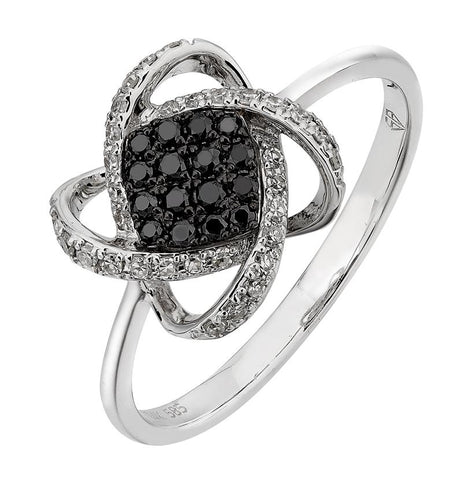 0.24 Ctw Diamond 14k White Gold Round Shape Womens Diamond Ring