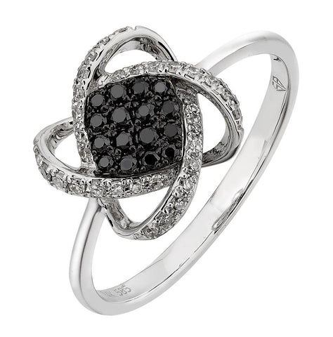 0.24 Ctw Diamond 14k White Gold Round Shape Womens Diamond Ring