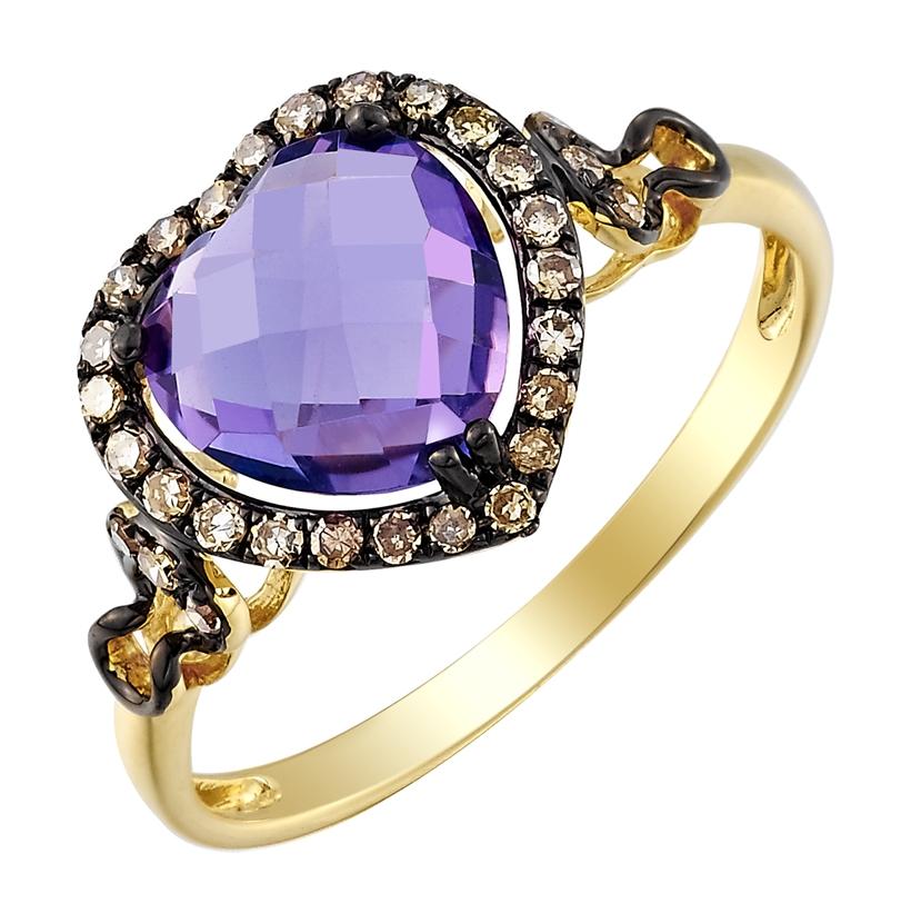 14k Yellow Gold Womens Gemstone Ring