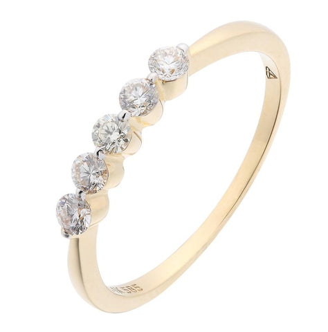 0.3 Ctw Diamond 14k White Gold Round Shape Womens Diamond Ring