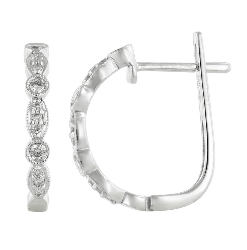0.25 Ctw Diamond 14k White Gold Round Shape Womens Diamond Earrings