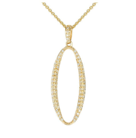 0.22 Ctw Diamond 14k Yellow Gold Round Shape Womens Diamond Necklace Pendant With 16 Inch Chain