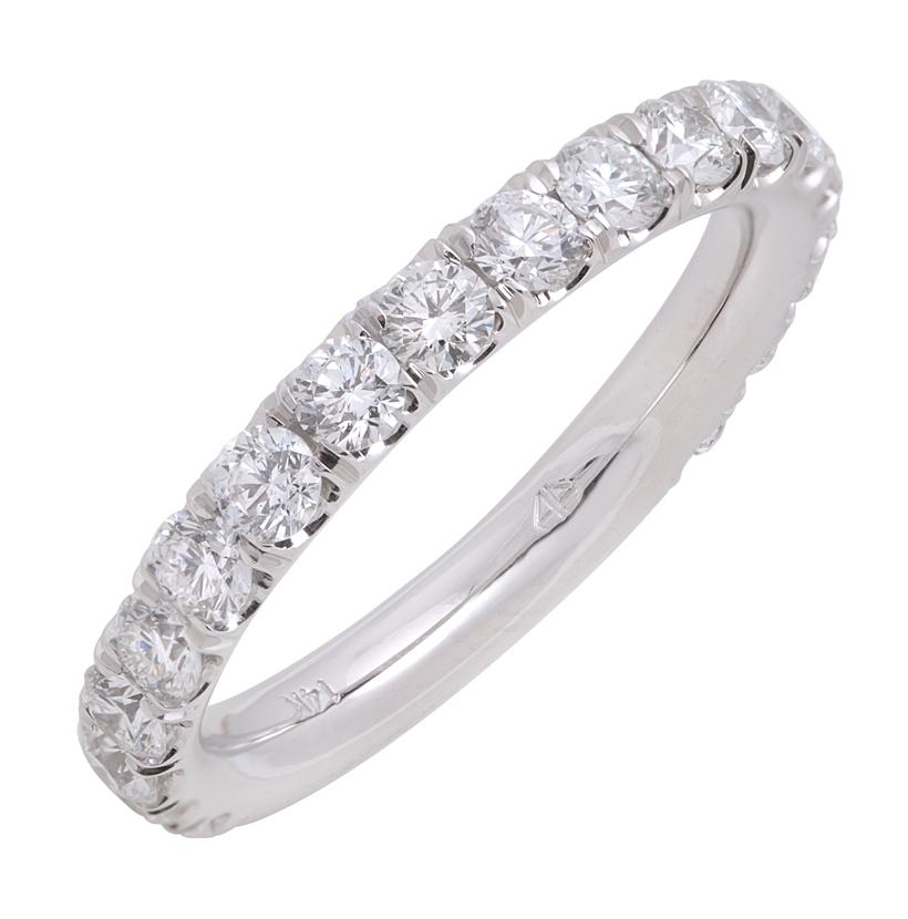 1.28 Ctw Diamond 14k White Gold Round Shape Womens Diamond Ring