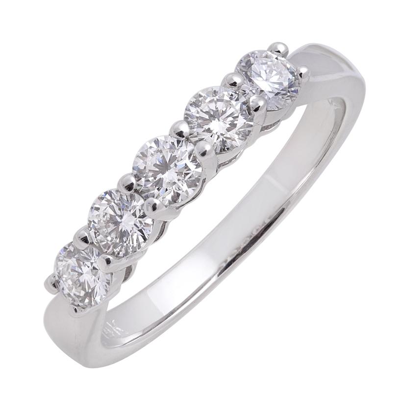 0.75 Ctw Diamond 14k White Gold Round Shape Womens Wedding Band Ring