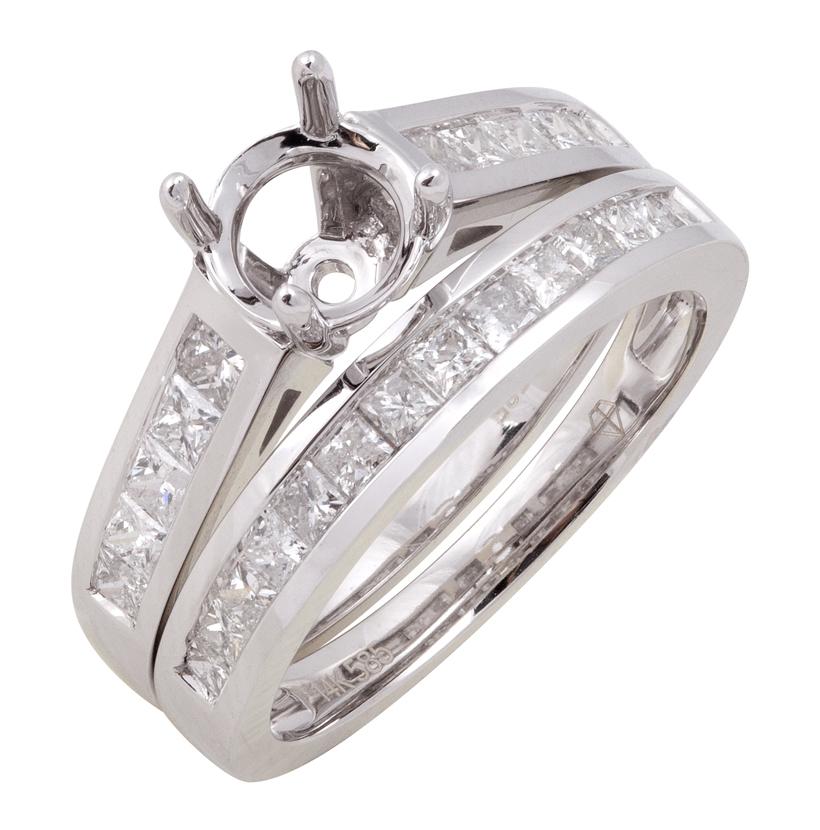 1.03 Ctw Diamond 14k White Gold Round Shape Wedding Engagement Ring