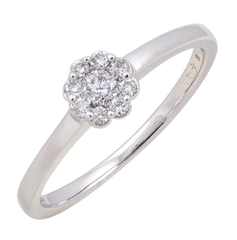 0.2 Ctw Diamond 14k White Gold Round Shape Wedding Engagement Ring