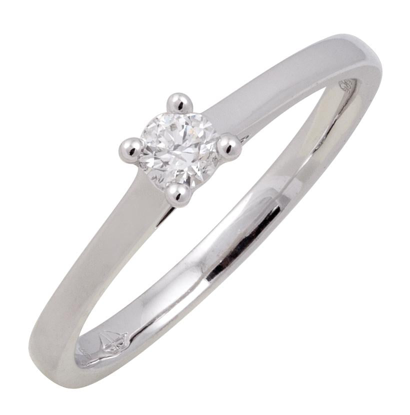 0.2 Ctw Diamond 14k White Gold Round Shape Wedding Engagement Ring