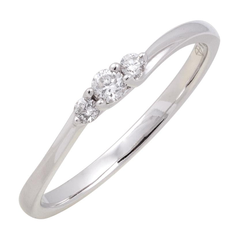 0.11 Ctw Diamond 14k White Gold Round Shape Wedding Engagement Ring