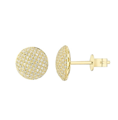 0.47 Ctw Diamond 14k Yellow Gold Womens Diamond Earrings